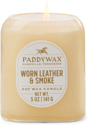 CANDELA PROFUMATA IN BARATTOLO, 142G, WORN LEATHER E SMOKE