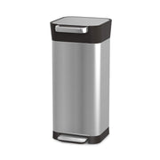 PATTUMIERA A PEDALE TITAN CON COMPATTATORE IN ACCIAIO INOX 20L