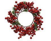 GHIRLANDA CON BACCHE ROSSE D.28CM