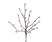 Rametto con bacche in foam altezza 26 cm bianco Peraga Christmas
