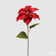 Stella di Natale in Velluto Ramo H71 Rosso EDG