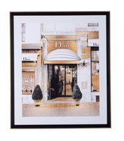 Quadro Glammy Dior Store 63.8x73.8h Bianco Nero Oro Bizzotto
