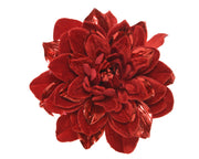 PEONIA CON CLIP 16CM ROSSO