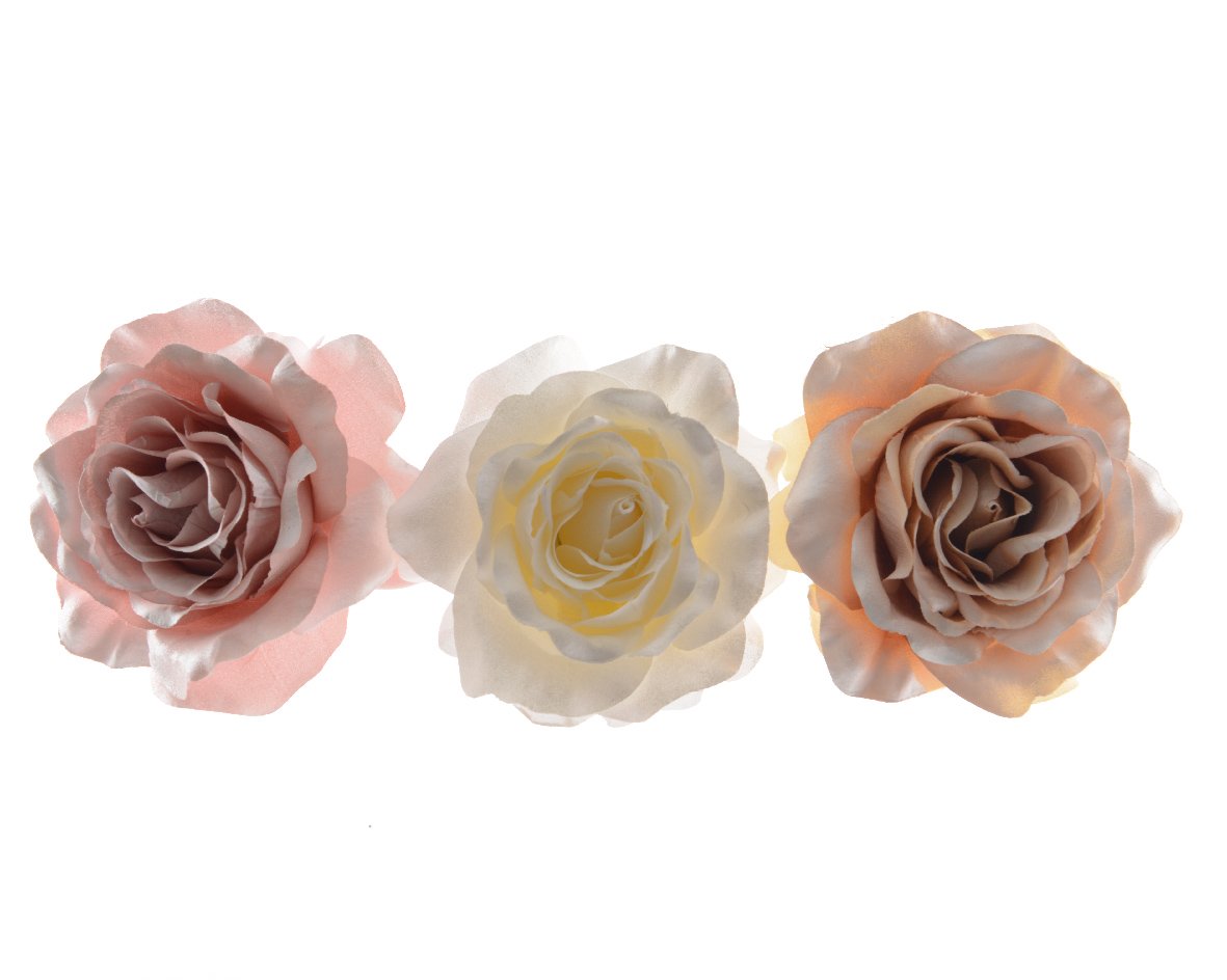 OFFERTA 12 FIORI CON CLIP 14X8,5CM COLORE ASSORTITO
