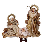 SCENA NATIVITA' IN TESSUTO, H25.4CM, COLORE ORO