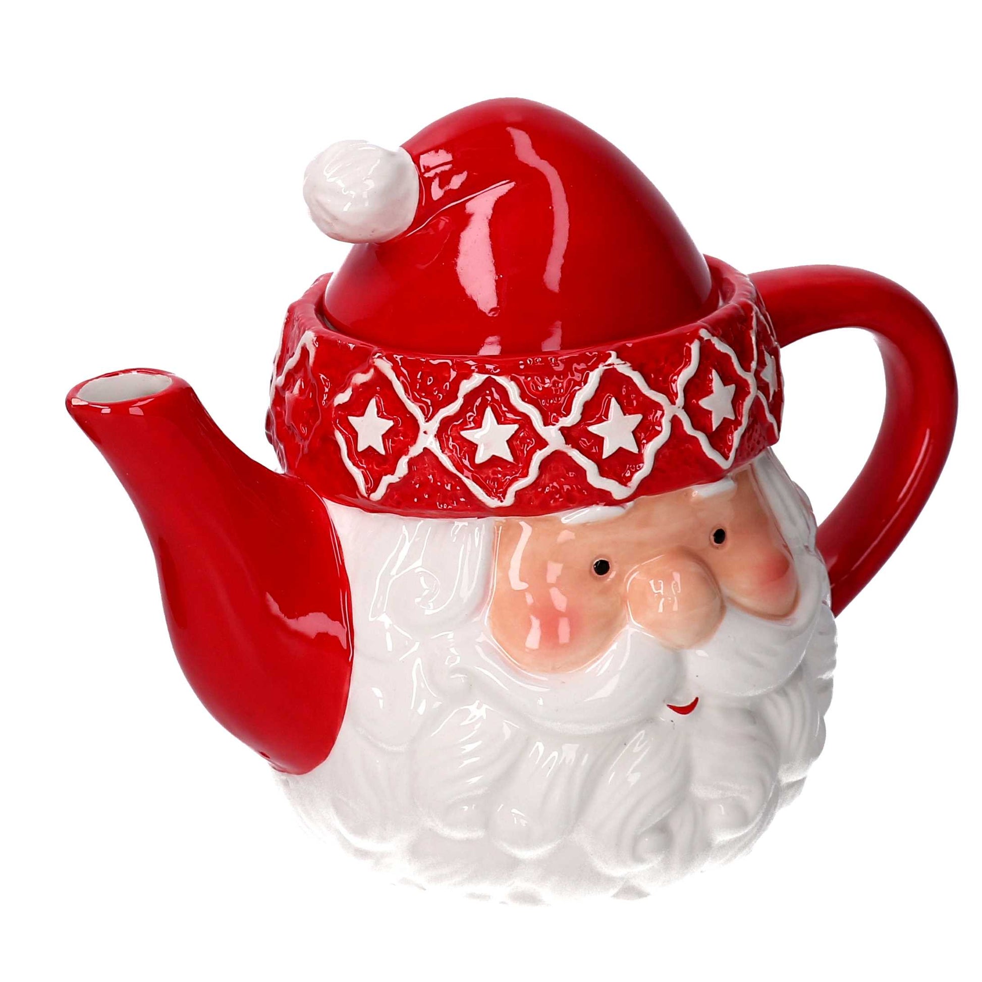 TEIERA IN CERAMICA BABBO NATALE 22X12,5H16,5CM