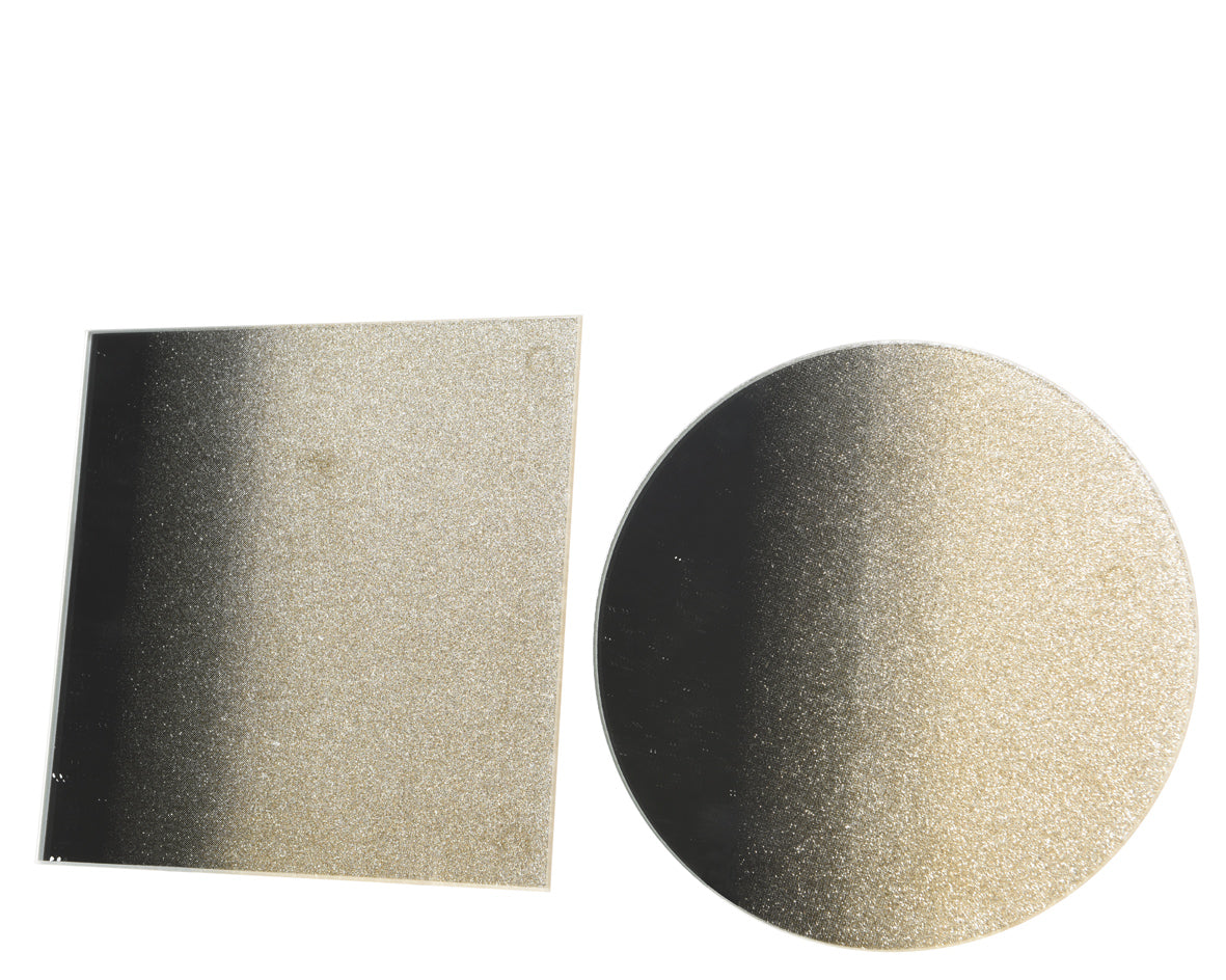 OFFERTA 4 SOTTOCANDELA 10CM A SPECCHIO SFUMATO ORO ASSORTITO