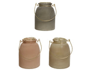 PORTA TEALIGHT 9,4X12CM GRIGIO/SABBIA/NUDE A SCELTA