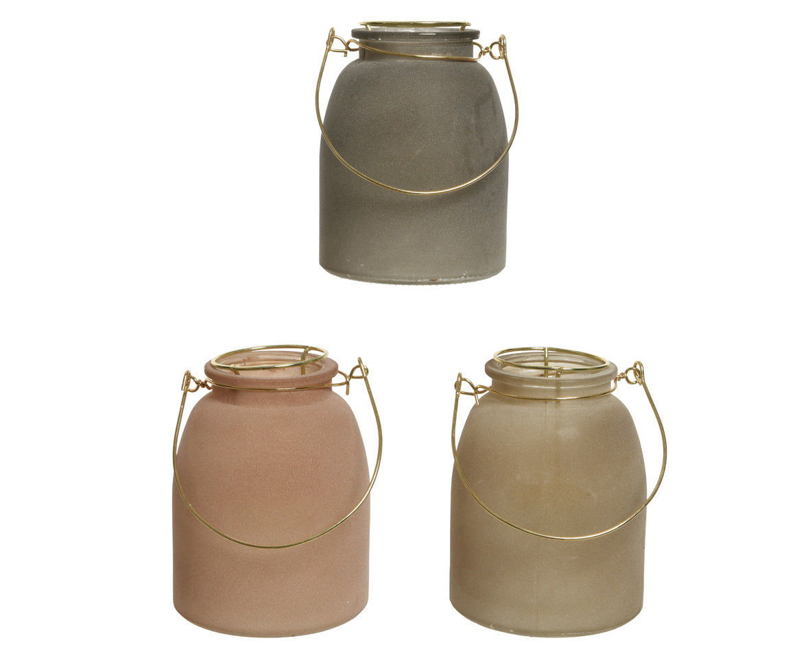 PORTA TEALIGHT 9,4X12CM GRIGIO/SABBIA/NUDE A SCELTA