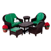 SALOTTO DA GIARDINO PER PRESEPE - WICKER LAWN SET