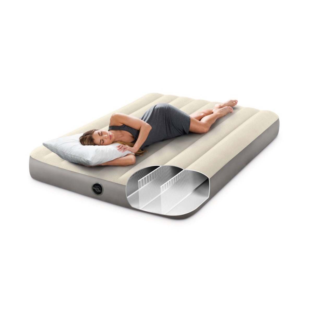 Intex Materasso Una Piazza e Mezzo Dura Beam Single-High 137x191x25 cm