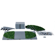 Plaza System (Grey, Round Grass) 24 pz - LEMAX COD. 64108