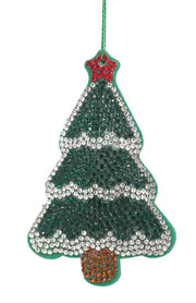 Pendaglio Jewel Pino Innevato 5,5x5,5x8,5h Verde Christmas