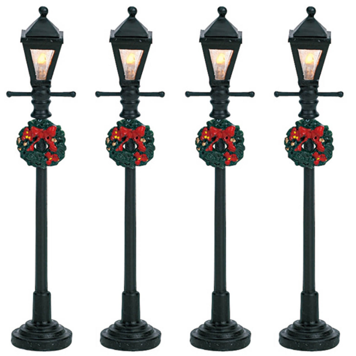 Gas Lantern Street Lamp, Set Of 4 - Lemax cod 64498