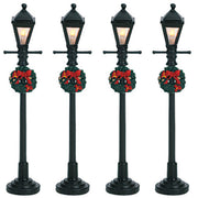Gas Lantern Street Lamp, Set Of 4 - Lemax cod 64498