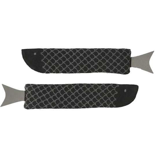 CALZINI MEZZA GAMBA DECORO PESCE NERI