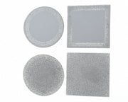 SOTTOPIATTO A SPECCHIO GLITTER ARGENTO ASSORTITO