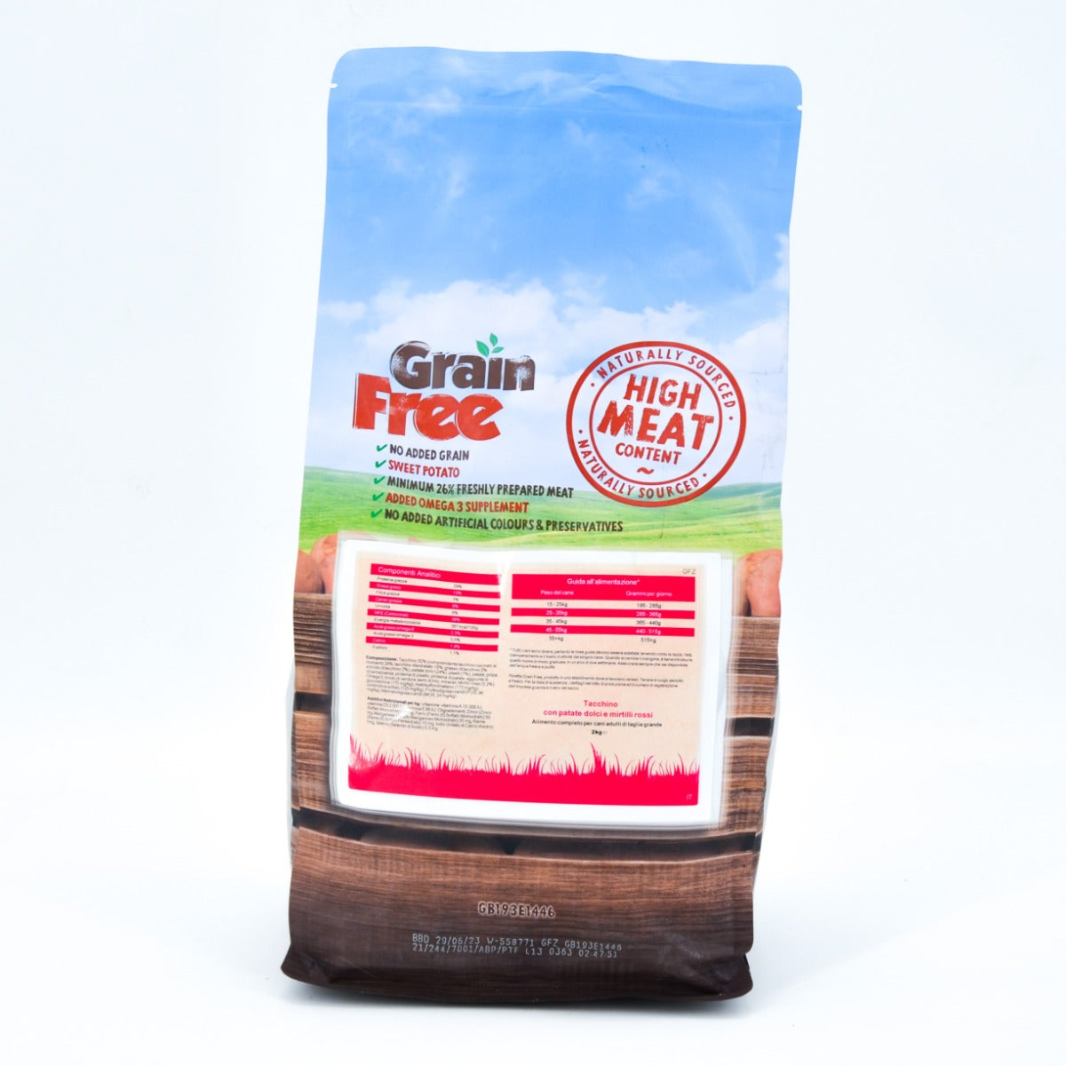 CROCCHETTE PERAGA GRAIN FREE PER CANE ADULTO TAGLIA GRANDE 12KG TACCHINO
