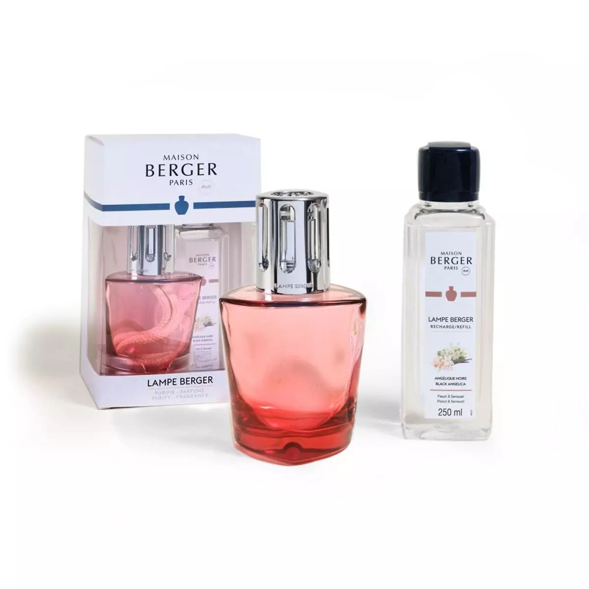 Lampe Berger - Cofanetto TERRA Rouge con 250ml di Angélique Noir
