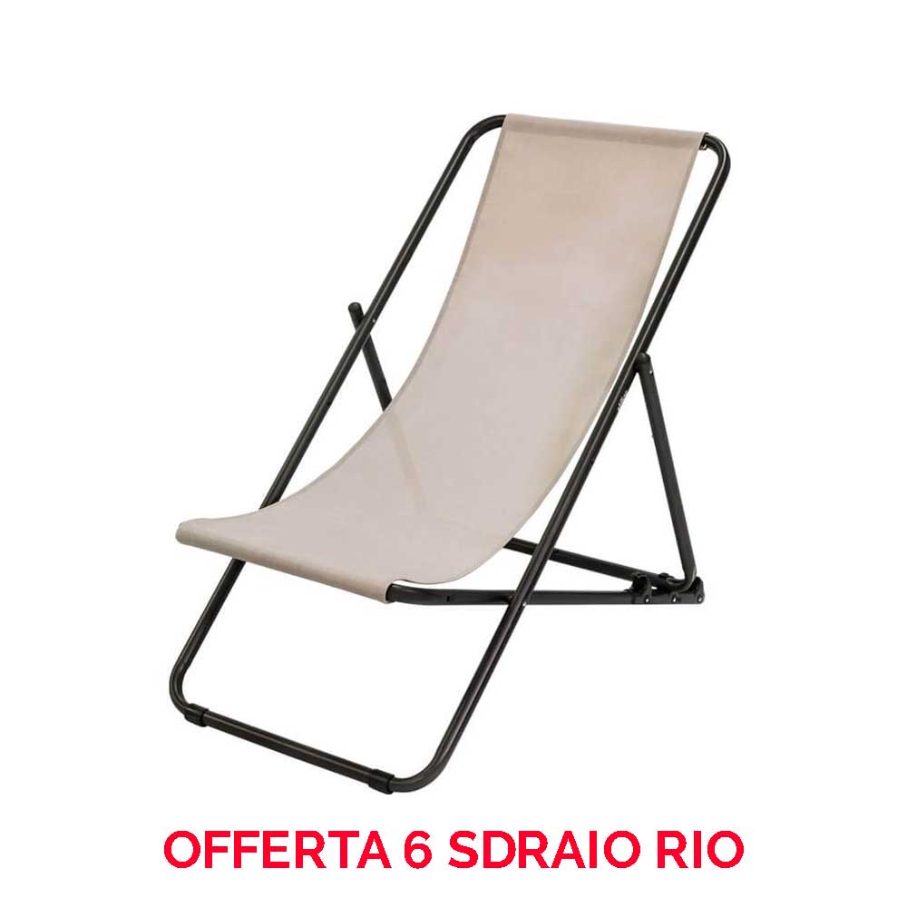 OFFERTA 6 SDRAIO POLTRONA RIO 133X64CM COLORE A SCELTA