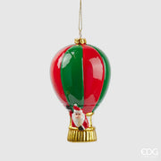 PENDENTE BABBO NATALE IN MONGOLFIERA, H12XØ7,5CM