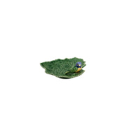 Foglia con Uccellino Blu 190x190x75mm Verde BORDALLO PINHEIRO