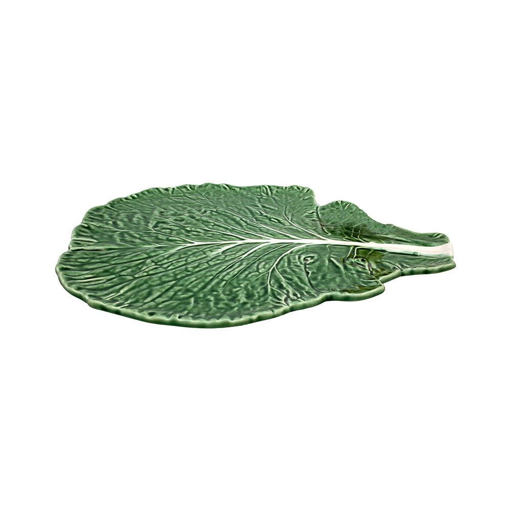 Piatto Decorativo Foglia di Cavolo Cheese Leaf 395x355x10mm Verde BORDALLO PINHEIRO