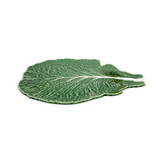 Piatto Decorativo Foglia di Cavolo Cheese Leaf 395x355x10mm Verde BORDALLO PINHEIRO