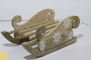 slitta in legno mango 32x14x18cm - marrone