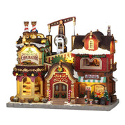 The Holly Jolly Chocolatier & Mrs. Claus Coffee Shop - LEMAX COD. 65521 adattatore (4.5 V) incluso