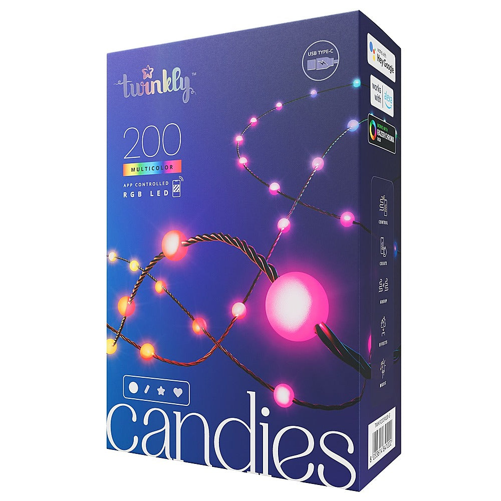 TWINKLY CANDIES 200 LED RGB MULTICOLOR STRINGS LINEARI