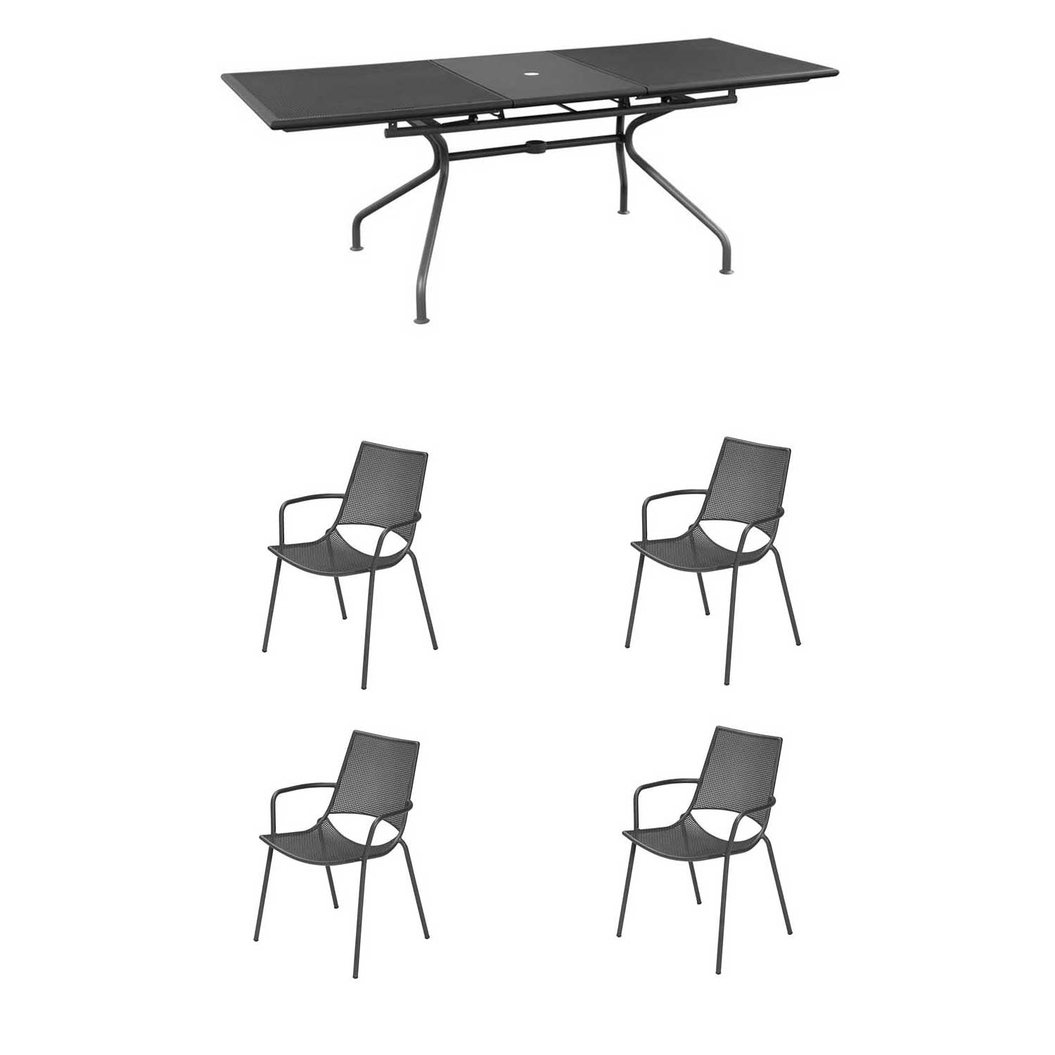 OFFERTA SET TAVOLO ATHENA ALLUNGABILE 160/210X90 + 4 POLTRONE ALA COLORE A SCELTA