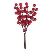 Ramo plastica bacche 10x21x10 cm rosso Peraga Christmas