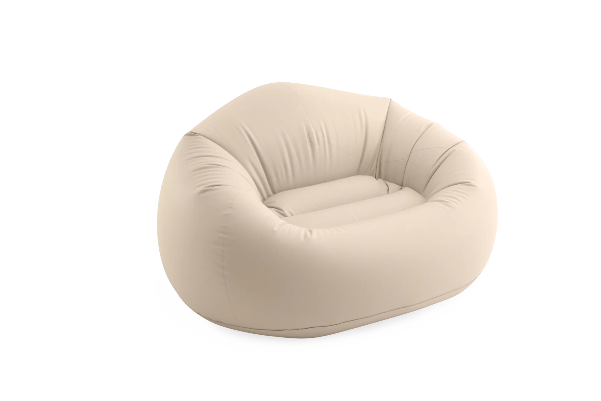 Poltrona gonfiabile a sacco 137x127x74 cm crema INTEX