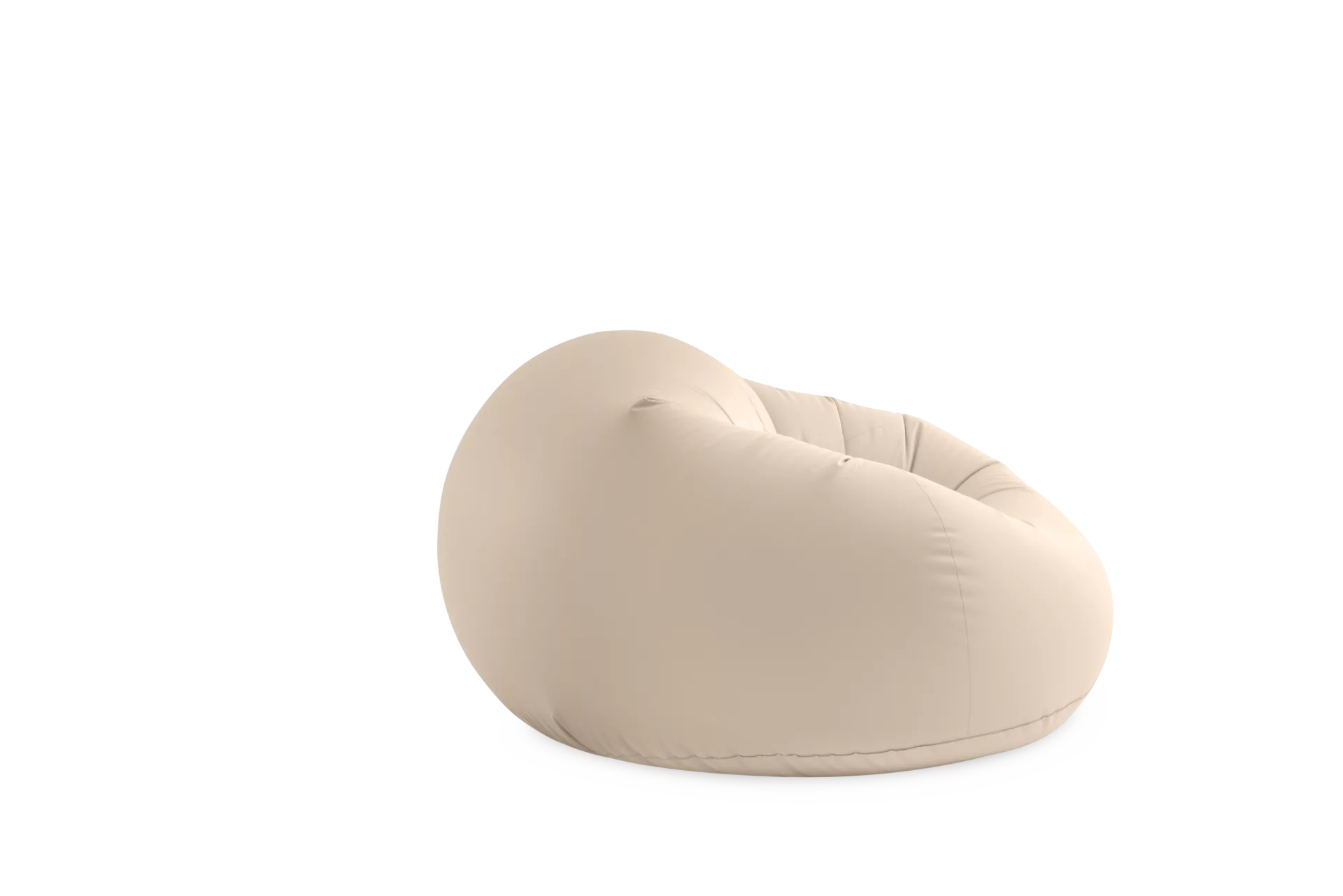 Poltrona gonfiabile a sacco 137x127x74 cm crema INTEX