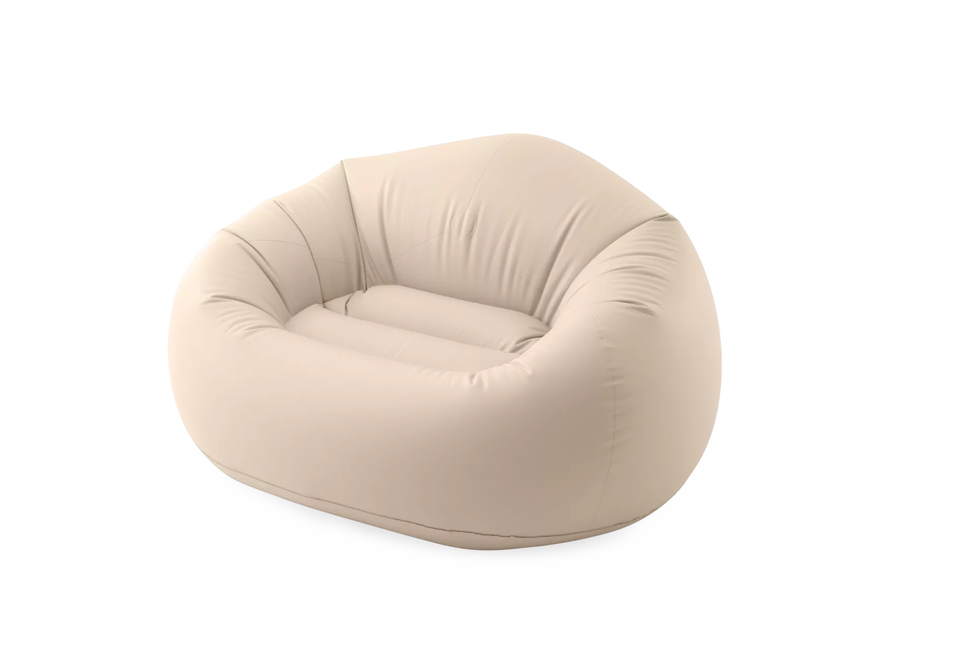 Poltrona gonfiabile a sacco 137x127x74 cm crema INTEX