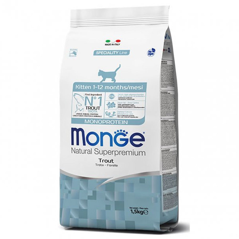 CROCCHETTE PER GATTINI MONOPROTEICHE NATURAL SUPERPREMIUM 1,5KG TROTA