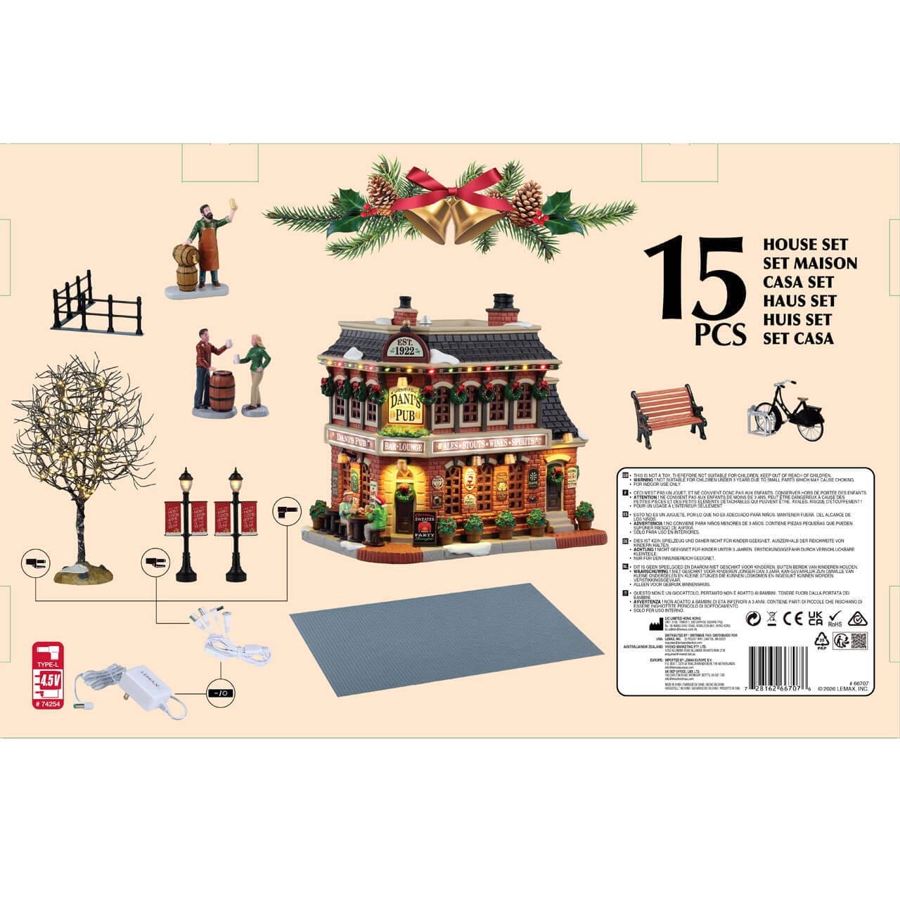 Dani's Pub Set - LEMAX COD. 66707 adattatore (4.5 V) incluso