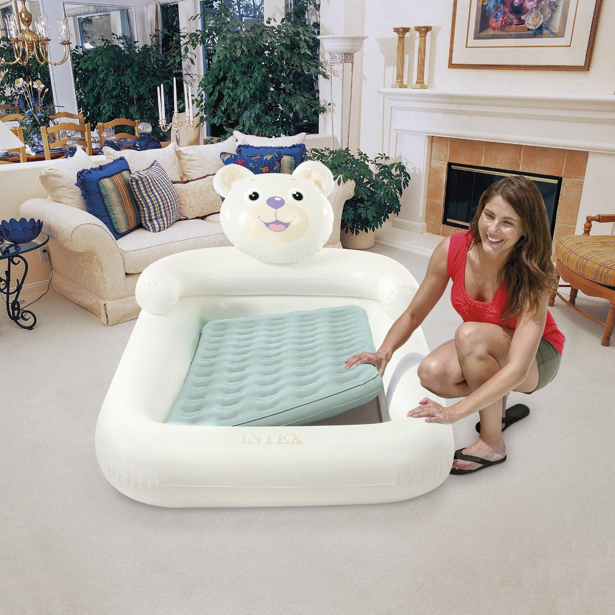 MATERASSINO KIDS ORSACCHIOTTO - AIRBED BEAR COZY KIDZ 114CM X 178CM X 10CM
