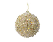 pallina di natale in foam D 8 cm oro chiaro Peraga Christmas