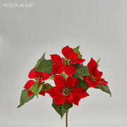 DECORAZIONE STELLA DI NATALE 5X30CM ROSSO E VERDE