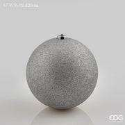 PALLINA POLY 20CM GLITTER ARGENTO