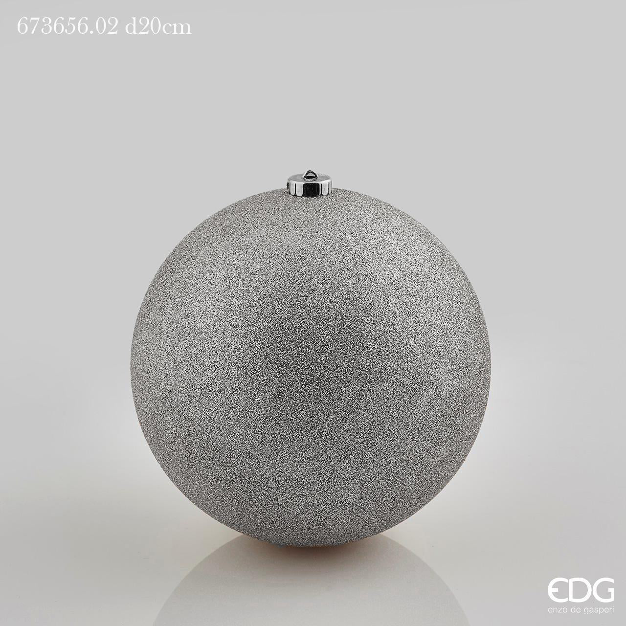 PALLINA POLY 20CM GLITTER ARGENTO