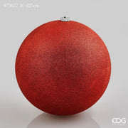 PALLINA POLY 25CM GLITTER ROSSO