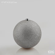 PALLINA POLY 15CM GLITTER ARGENTO
