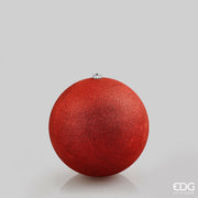 PALLINA POLY 15CM GLITTER ROSSO