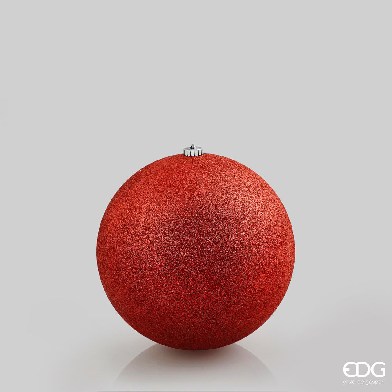 PALLINA POLY 15CM GLITTER ROSSO
