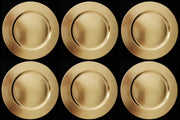 6 SOTTOPIATTI CIRCOLARI ORO 33CM
