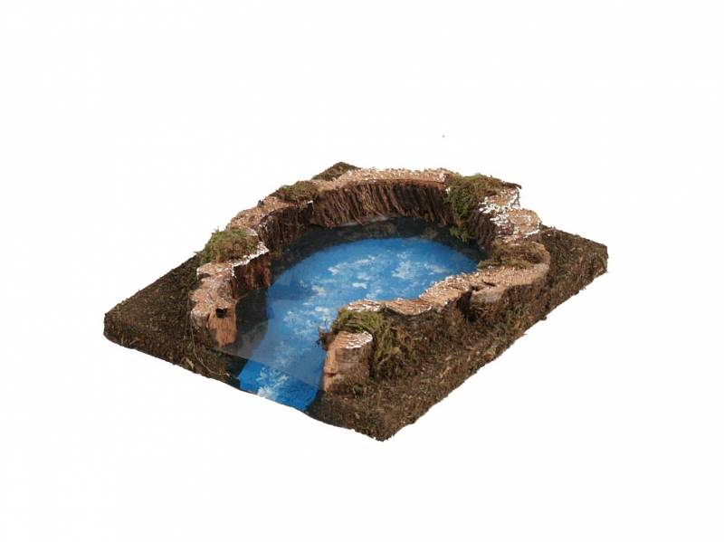 LAGHETTO TERMINALE DI FIUME 16X14X3CM
