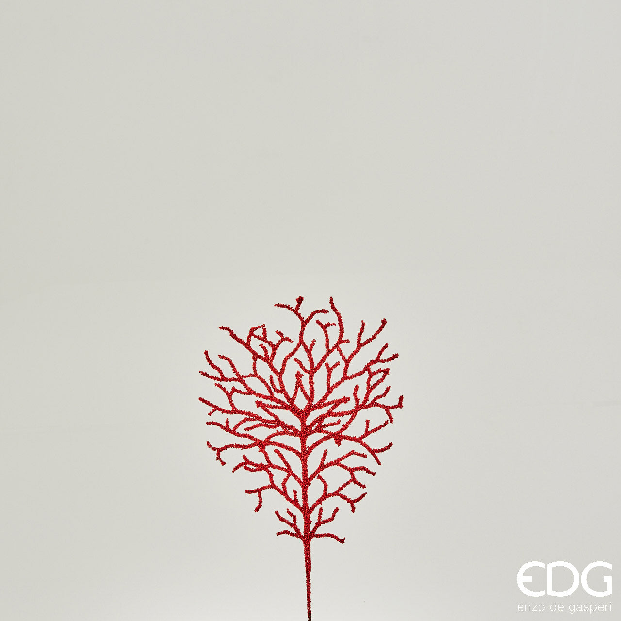 DECORAZIONE RAMO DI CORALLO GLITTER ROSSO 40 CM
